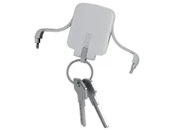 Rolling Square Powerbanks^TAU 3 in 1 Mini-Powerbank - White