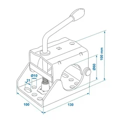 TCP Stützräder-Ø60 mm Bugradklemme