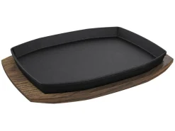 The Bastard Grillroste- & Platten|Grillroste- & Platten-Cast Iron Sizzling M/L Kochplatte mit Untersetzer