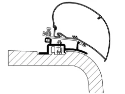 Thule Adapter Ducato H2 1994-2006< Markisenhalterungen