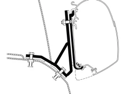 Thule Markisenhalterungen-Adapter Ducato H2 Lift Roof