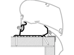 Thule Markisenhalterungen^Adapter Hobby Optima LED
