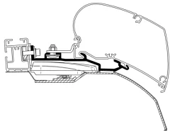 Thule adapter Roof Rack Ducato L3H2 & L4H2< Markisenhalterungen