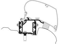 Thule Markisenhalterungen^Adapter VW Crafter 2017