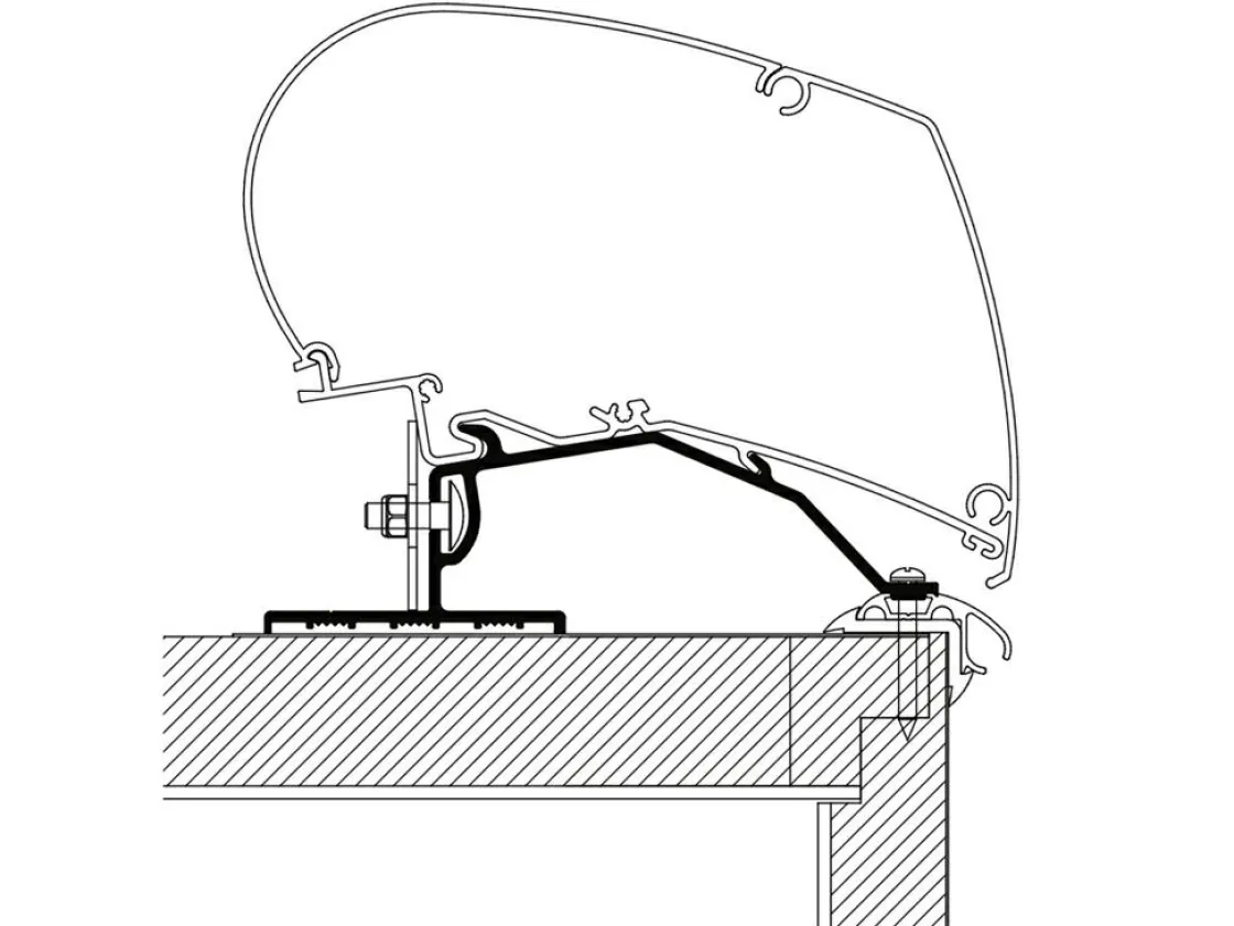 Thule Markisenhalterungen-Caravan Roof Adapter 100 cm