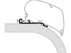 Thule Markisenhalterungen^Flat Roof Adapter 300 cm