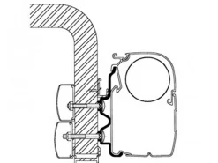 Thule Markisenhalterungen-Hymer 2016 400 wall adapter