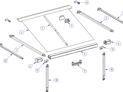 Thule Markisen Ersatzteile^Omnistor 1200 Träger links 260