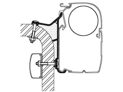 Thule Markisenhalterungen^Omnistor Adapter Hymer B2 Klasse Serie 5 4,00m