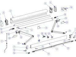 Thule Markisen Ersatzteile^Omnistor Gelenkarm links 4900 400-450