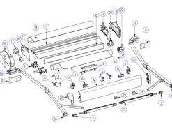 Thule Omnistor Gelenkarm links 9200< Markisen Ersatzteile