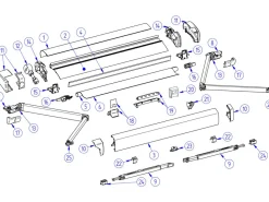 Thule Markisen Ersatzteile^Omnistor Gelenkarm rechts 6200 300-450