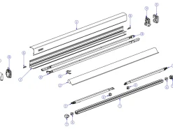Thule Omnistor Innenkappe rechts 3200< Markisen Ersatzteile