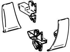 Thule Markisen Ersatzteile^Omnistor Set Endkappen Vorderschiene 5003 aluminium