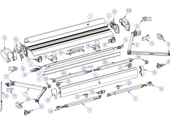 Thule Omnistor Set Endkappen Kassette 6300 anthrazit< Markisen Ersatzteile