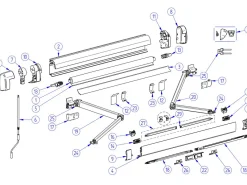 Thule Omnistor Set Endkappen Kassette 5200 aluminium< Markisen Ersatzteile