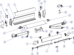 Thule Omnistor Set Halter Vorderschiene Tension Rafter 5003< Markisen Ersatzteile