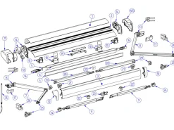 Thule Markisen Ersatzteile^Omnistor Set Halterung Kassette Tension Rafter 6300