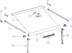 Thule Markisen Ersatzteile^Omnistor Spannstange Caravan Style 300-450