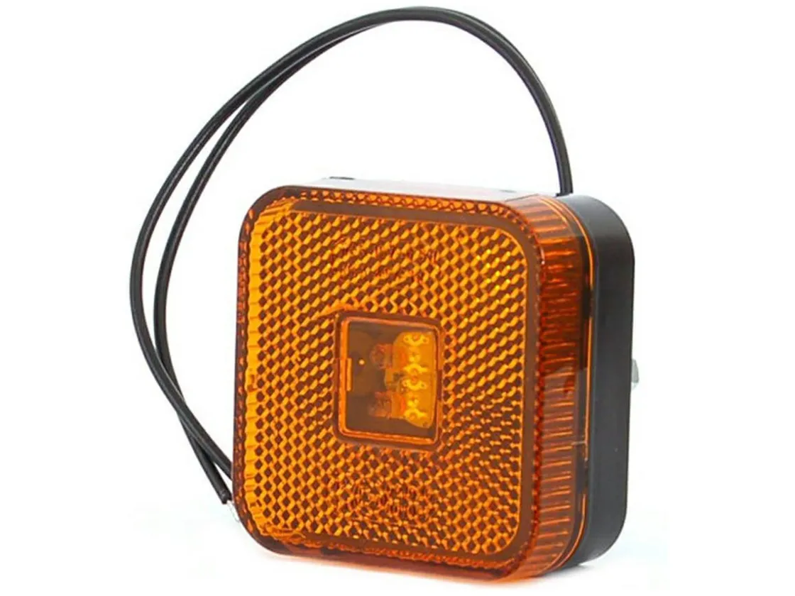 Tip-it Karosseriebeleuchtung|Karosseriebeleuchtung^65 x 65 mm Led-Seitenmarkierungsleuchte - Orange
