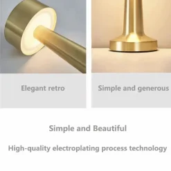 Warmpi Titan LED Tischlampe - Gold< Campinglampen Aufladbar|Campinglampen Aufladbar