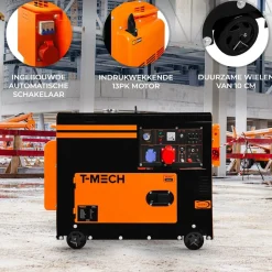 Markenlos Generatoren^T-Mech 6000 Watt Diesel Generator