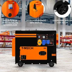 Markenlos Generatoren-T-Mech 6000 Watt stiller Diesel Generator