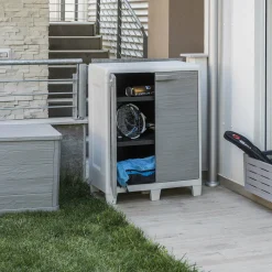 Toomax Woody's XL niedrig Lagerschrank - Grey< Auflagenboxen