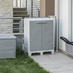 Toomax Woody's XL niedrig Lagerschrank - Grey< Auflagenboxen