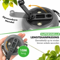 Travelhawk Ausziehbare Wäscheleine - 10 Meter< Wäscheleinen Camping|Wäschespinnen