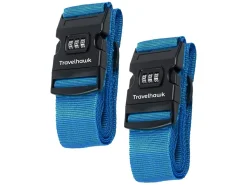 Travelhawk Blue Koffergurt - Set von 2< Koffer & Trolleys