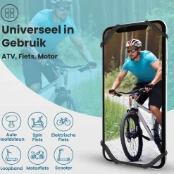 Travelhawk Fahrrad Handyhalterung - Black< Fahrrad Zubehör