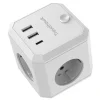 Travelhawk Schuko Stecker^7-in-1 USB Steckdosenadapter - White