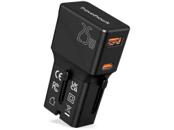 Travelhawk Schuko Stecker-Internationaler Reiseadapter - Black