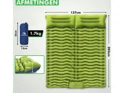 Travelhawk Selbstaufblasende Schlafmatten^Isomatte für 2 Personen, selbstaufblasend, grün