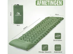 Travelhawk Selbstaufblasende Schlafmatten^Luftmatratze - Grün