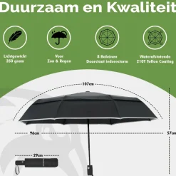 Travelhawk Reiseutensilien^Storm Regenschirm faltbar