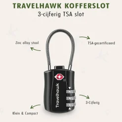 Travelhawk Reiseutensilien-TSA Kofferschloss - Set von 2