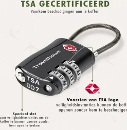 Travelhawk Reiseutensilien-TSA Kofferschloss - Set von 2
