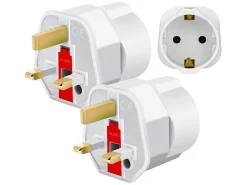 Travelhawk Schuko Stecker^UK Reiseadapter - Set von 2