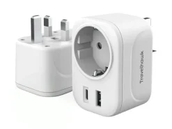 Travelhawk Schuko Stecker-UK Reiseadapter