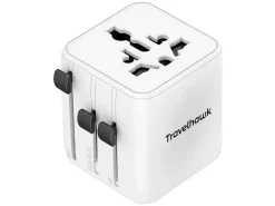 Travelhawk Schuko Stecker^Universell Weltadapter - White