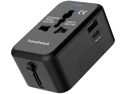 Travelhawk Elektro Zubehör-Universeller Reiseadapter - Black