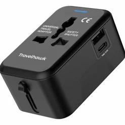 Travelhawk Elektro Zubehör-Universeller Reiseadapter - Black