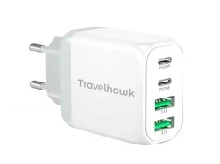Travelhawk Schuko Stecker-USB-C Ladegerät