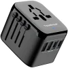 Travelhawk Schuko Stecker-4x USB Universal Weltreiseadapter