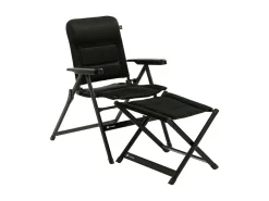 Travellife Campingstühle Mit Verstellbarer Rückenlehne|Klappstühle-Barletta Comfort M Black Klappstuhl