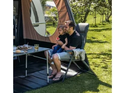 Travellife Barletta Comfort L Klappstuhl - Black< Campingstühle Mit Verstellbarer Rückenlehne|Klappstühle