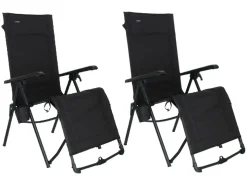 Travellife Festo 2er-Set Relaxliege - Graphite Black< Relaxstühle