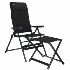 Travellife Festo XL 2er-Set Klappstühle - Graphite Black< Campingstühle Mit Verstellbarer Rückenlehne|Klappstühle
